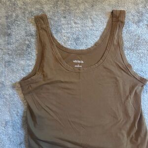 Wild Fable Fitted Brown Sleeveless Tank Top